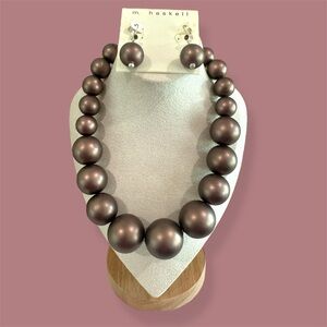 Miriam Haskell Gray Necklace Elegant Jewelry